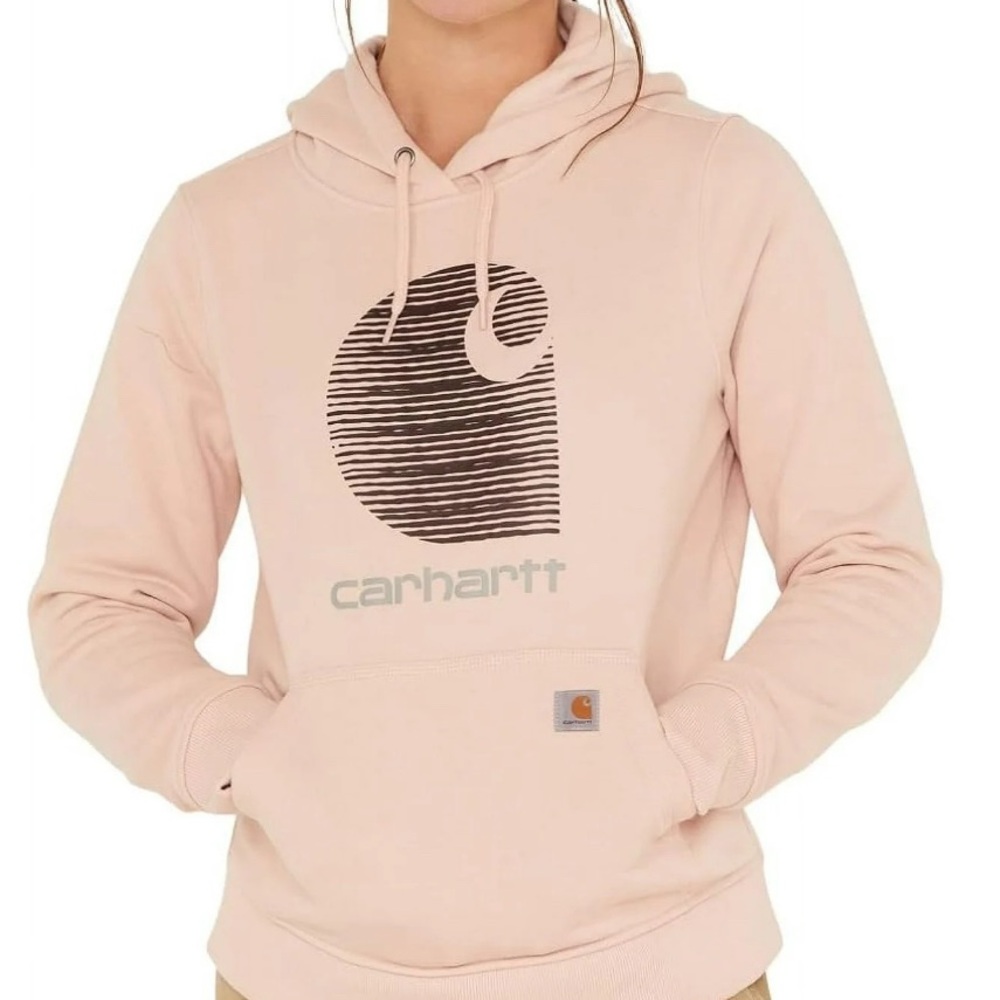Carhartt Women's Light Pink Logo Hoodie